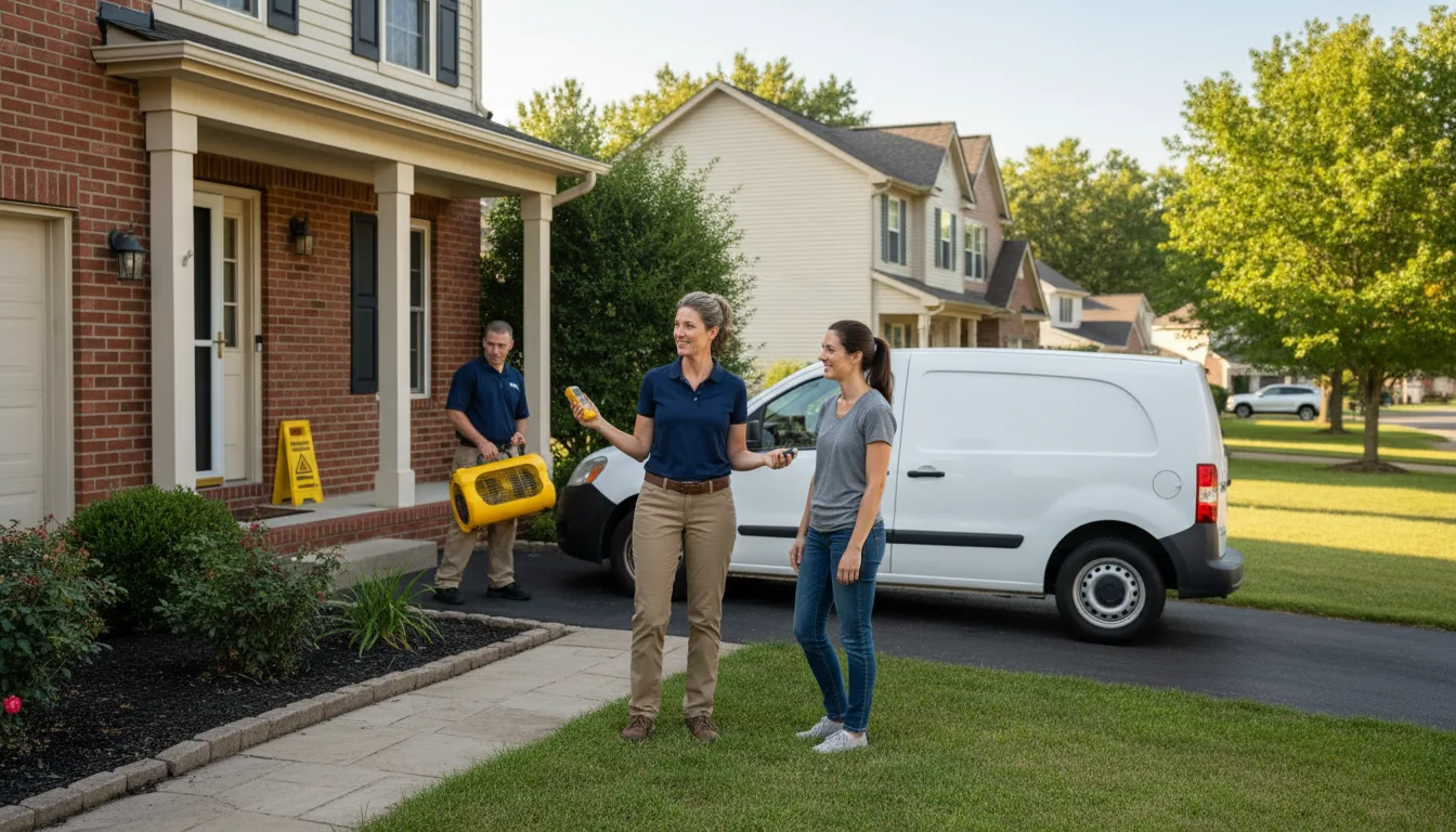 Residential water damage restoration in Advance, MO